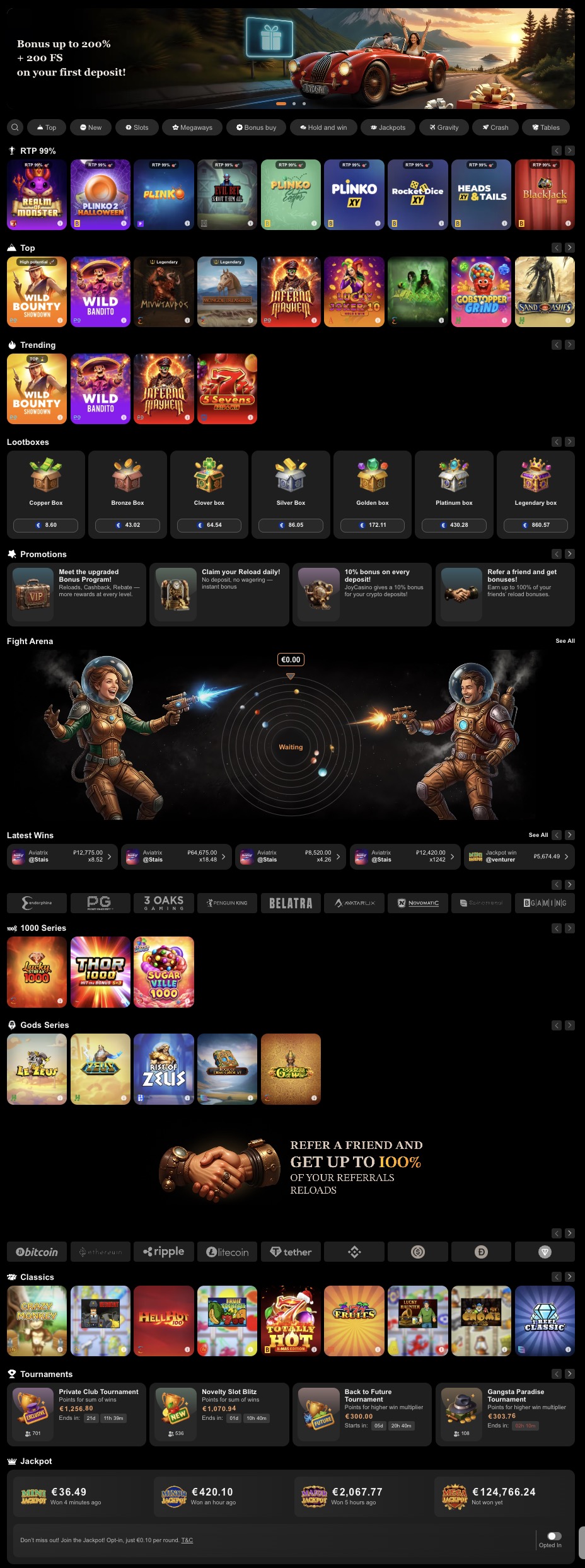 Joy Casino — бонус 150000 ₽ + 200FS